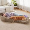 Human Dog Bed, 71"x43"x12" Dog Beds for Large Dogs, Foldable Plush Washable Dog Bed for People Doze Off, Orthopedic Dog Beds for Humans Size Fits You