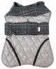 Touchdog 2-In-1 Windowpane Plaided Dog Jacket With Matching Reversible Dog Mat