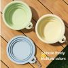 Macaron Color Portable Foldable Travel Bowl for Cats Dogs Lightweight Space-Saving Pet Feeding Drinking Outdoor Use 350ml